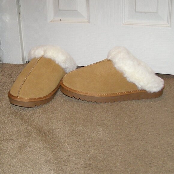 NIB size 9 Flexus Tan suede slippers by Sprig Step MADE IN ITALY - Picture 6 of 15